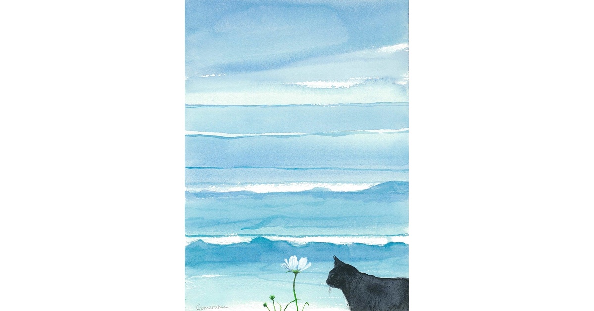 水彩画（原画のみで額はつきません）「白い花」 - gomaramen888