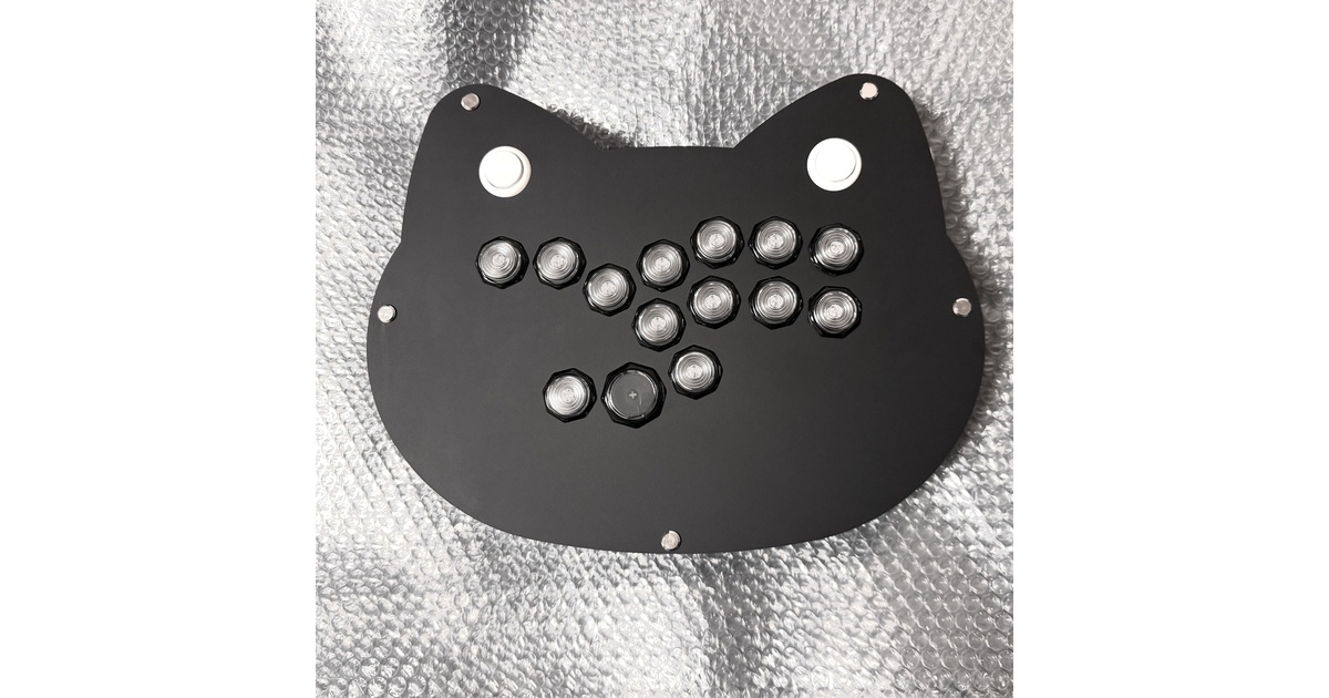 猫アケコンWASABI TSUKUNE 廉価ver. アケコン　レバーレス 猫アケコンWASABI レバーレス - CRAB CRAFT - BOOTH