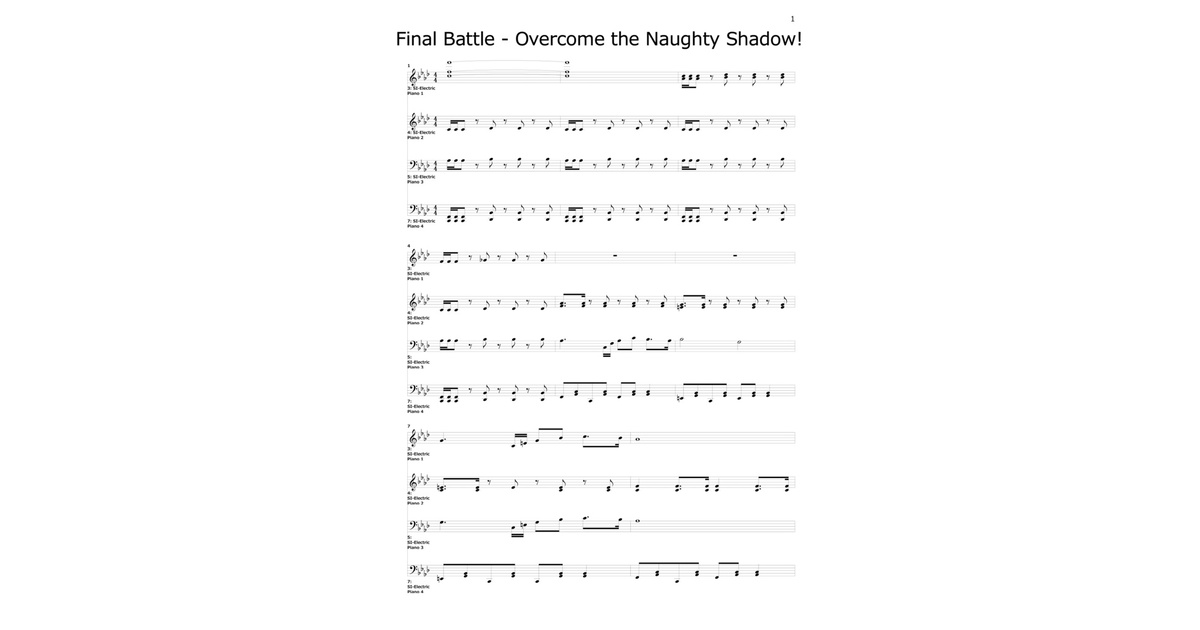 楽譜】決戦！やんちゃマインドを超えてゆけ (Final Battle - Overcome