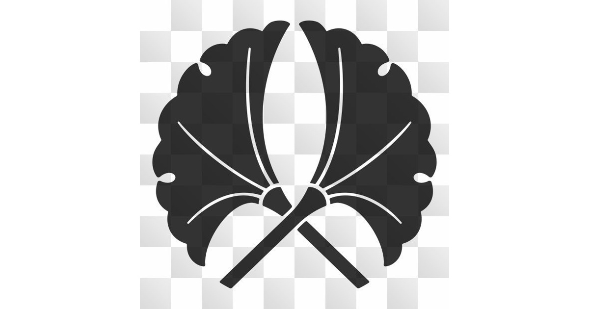 銀杏 (いちょう) 日本の実用家紋 ZIP (AI, PNG, PSD) - 家紋藝術