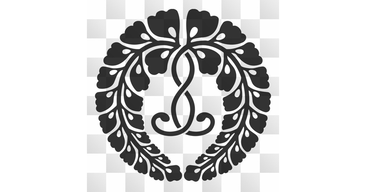 藤紋 (ふじ) 日本の実用家紋 ZIP (AI, PNG, PSD) - 家紋藝術 Kamon