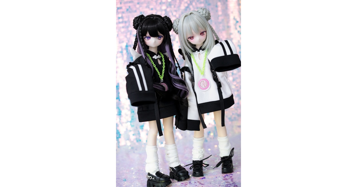 即納】MDD服 天使チャイナセット（くろ・ぱんだ）1/4ドール服 - Candy