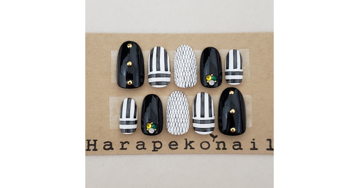 SOLD★確認用★鬼滅の刃　伊黒小芭内イメージネイル★接着テープ無料 SOLD☆確認用☆送料込み♪鬼滅の刃イメージネイル☆接着