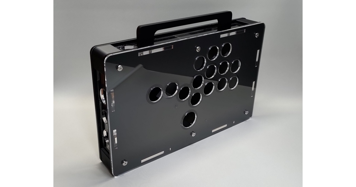 レバーレス兼三和JLF専用薄型(24mmボタン型)コンパクトアケコン