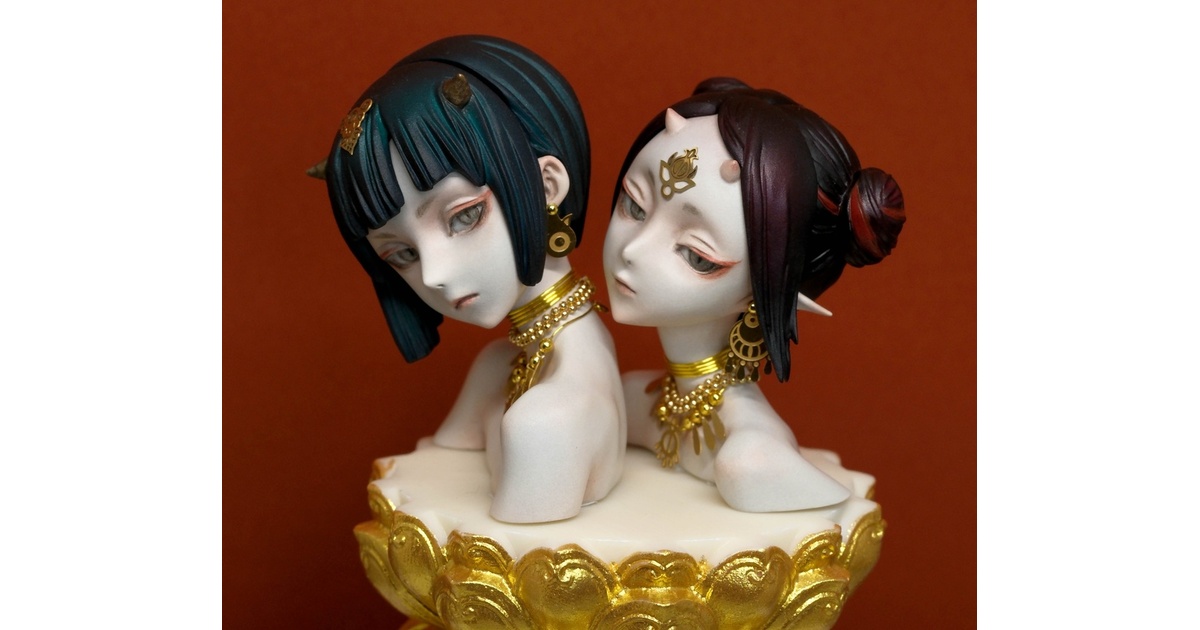 【完成品】植物少女園　ダーキニー　ハリティー　ガレージキット ダーキニー／ハリティー【ヤクシニー 胸像シリーズ】 - 植物少女園 - BOOTH