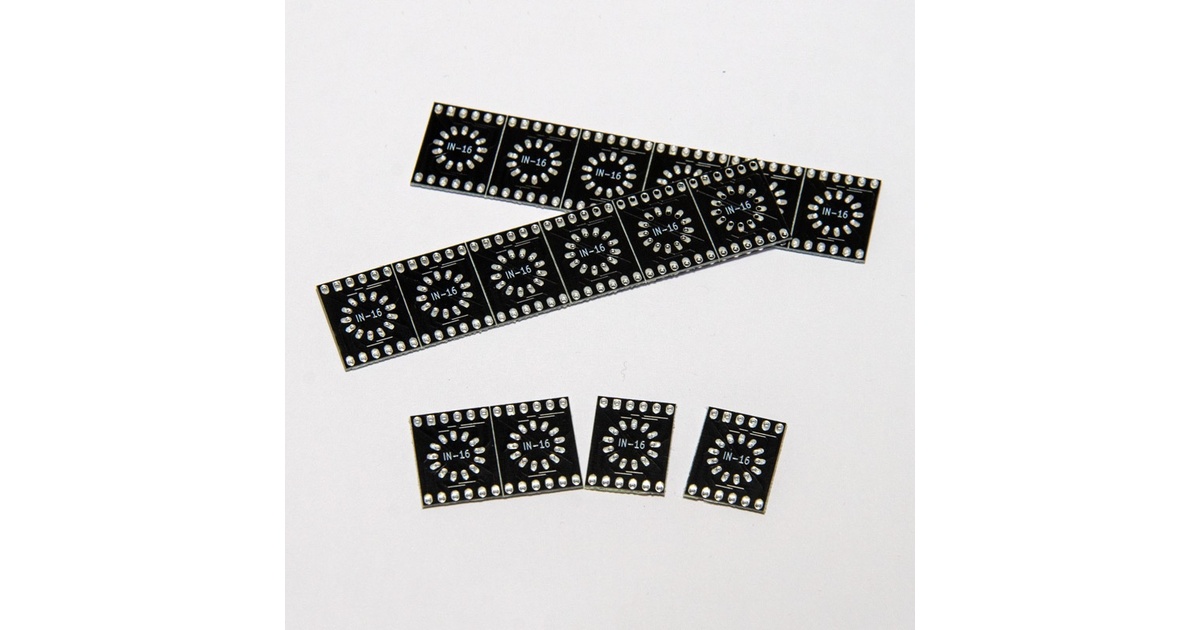 ニキシー管ピッチ変換基板 IN-16用 - 黒井電波 on booth - BOOTH