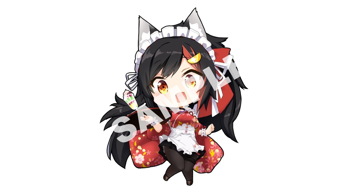 大神ミオ 正月衣装 缶バッジ 非公式】大神ミオ -正月衣装-【アクリルキーホルダー】 - dei