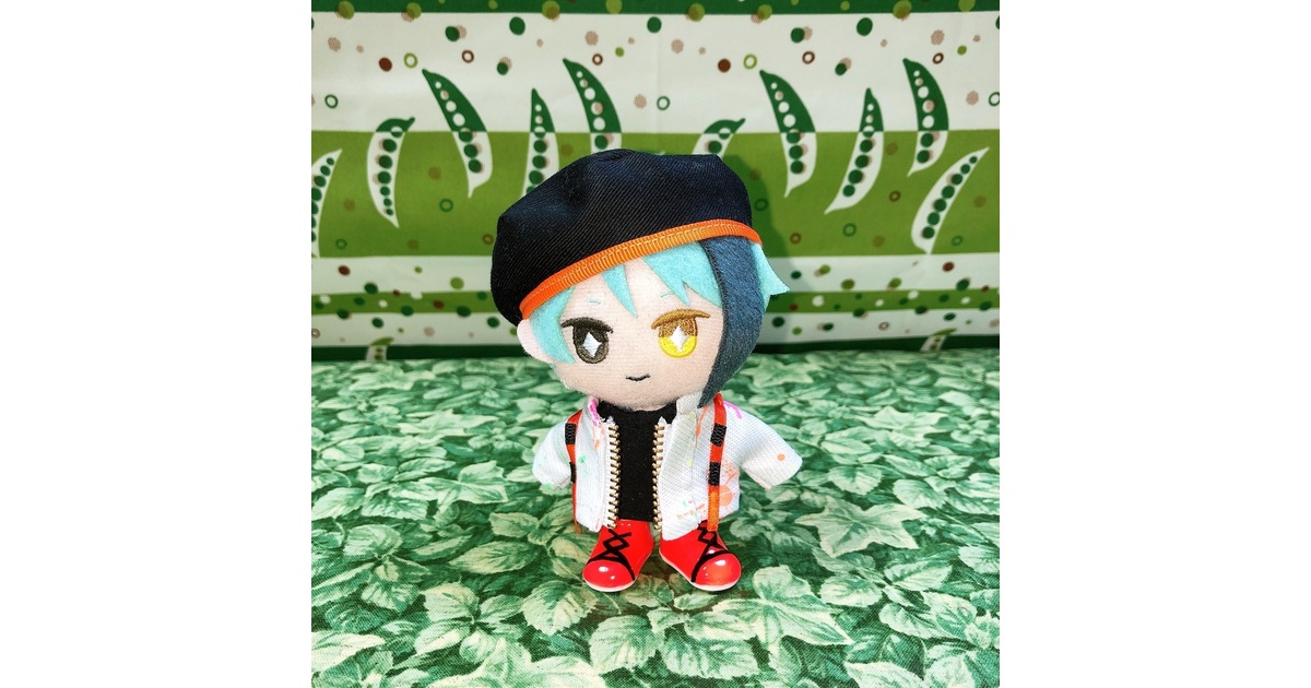 P②0 ぬいぐるみ 着せ替え オシャレ ベレー帽 ジャケット ジンズ オシャレ ぬい服】耳付きベレー帽&シャツ&ベストセット 10cm用 | G.triGer
