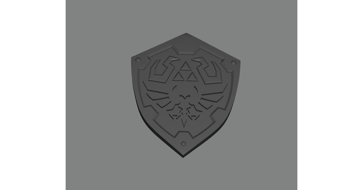 無料ゼルダの伝説 ハイリアの盾 (.STL) - ニートだったさつき