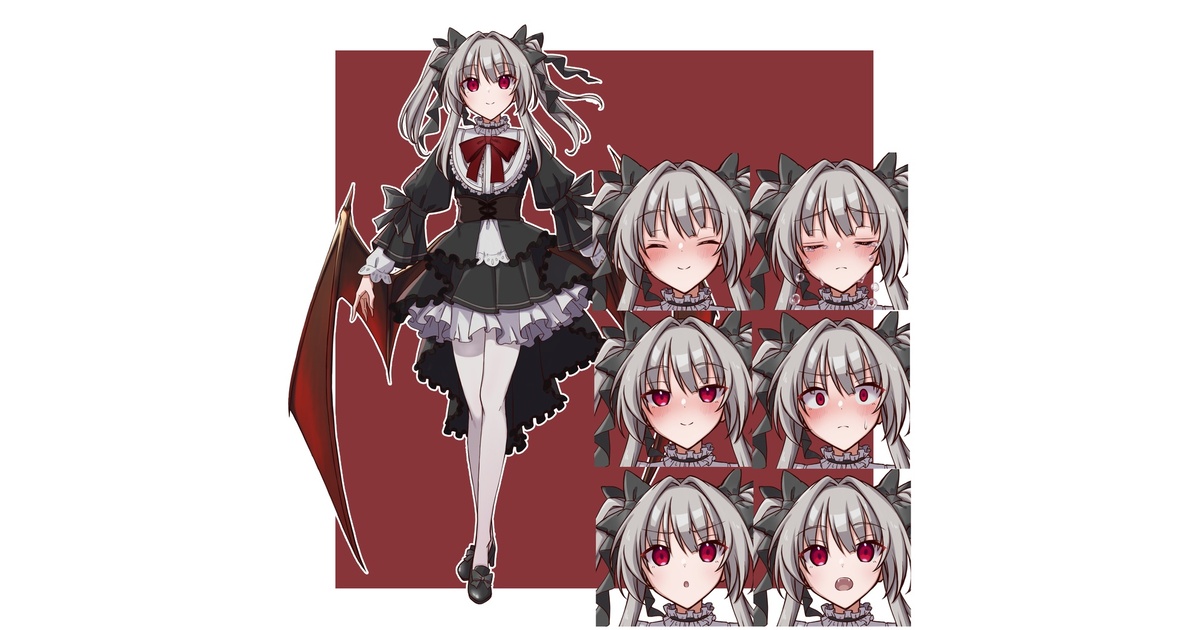 フリー素材】吸血鬼少女の立ち絵【PNG38種orPSD】 - vall - BOOTH