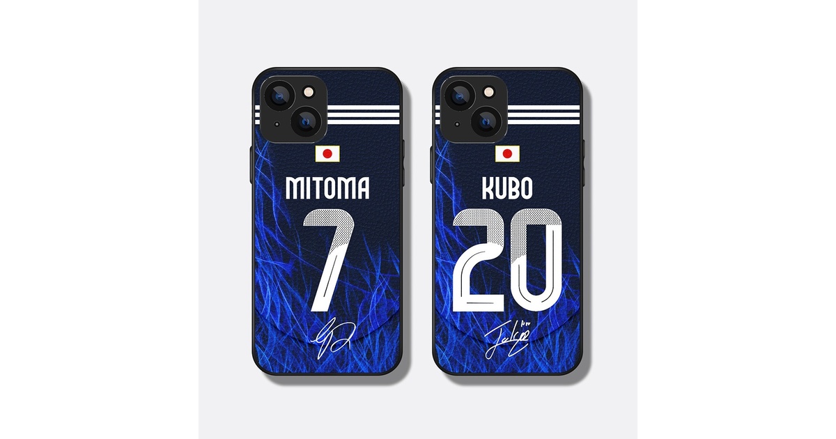 日本代表 2024 ホームユニ 三笘薫 久保健英 iPhoneケース - alilthing