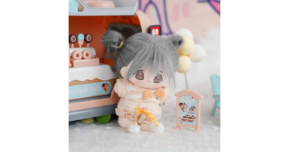 栗包 10cm 着せ替えぬいぐるみ 無属性 レイヘア ブラウンアイズ女の子