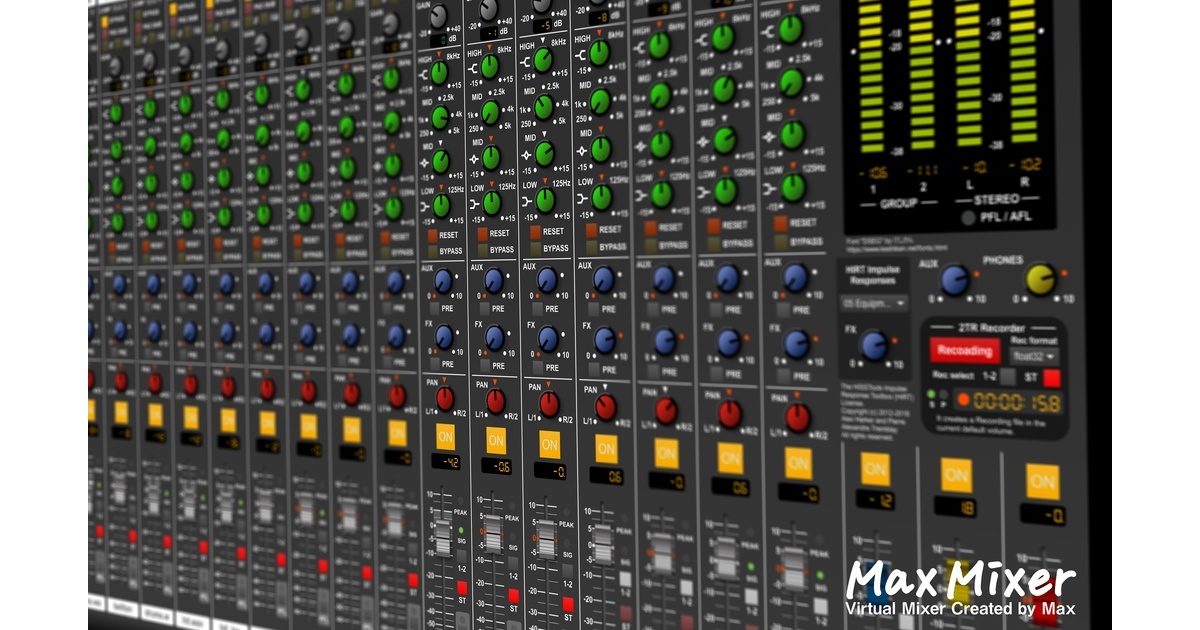 教育用アナログミキサーシミュレータ Max Mixer ver 1.0.2