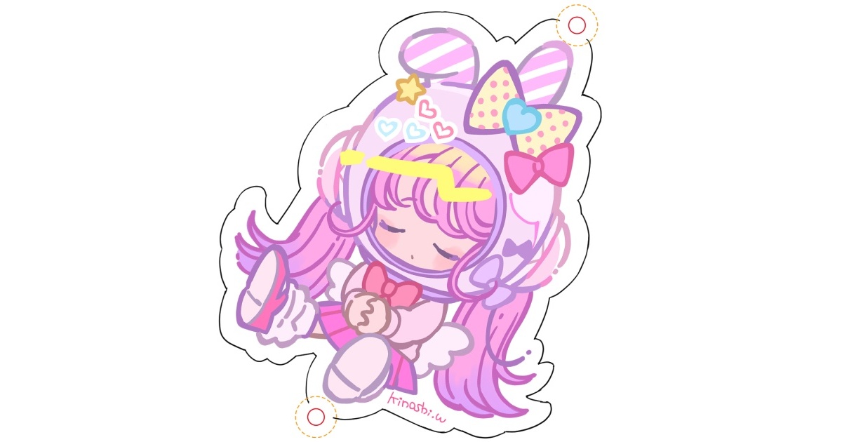 手描きアニメキャラクター ピンク 5f8b8440-8ac0-4b5d-a4cf-