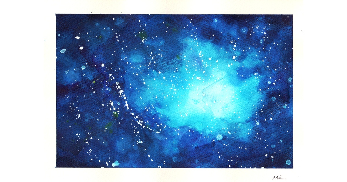 額入り水彩画 星空のシーソー 1138 無料配達 額入り水彩画 星空のシーソー 1138（星空 | Shiva's