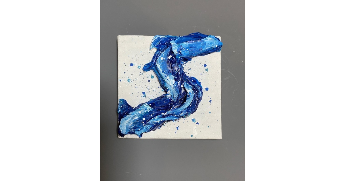 アクリルアート原画】流れ 100×100mm - mf-artworks - BOOTH
