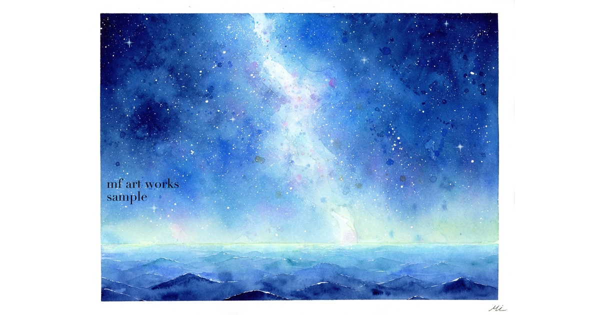 天の川　アクリル画　原画 天の川 アクリル画 原画 天の川 150×150mm - mf-artworks - BOOTH