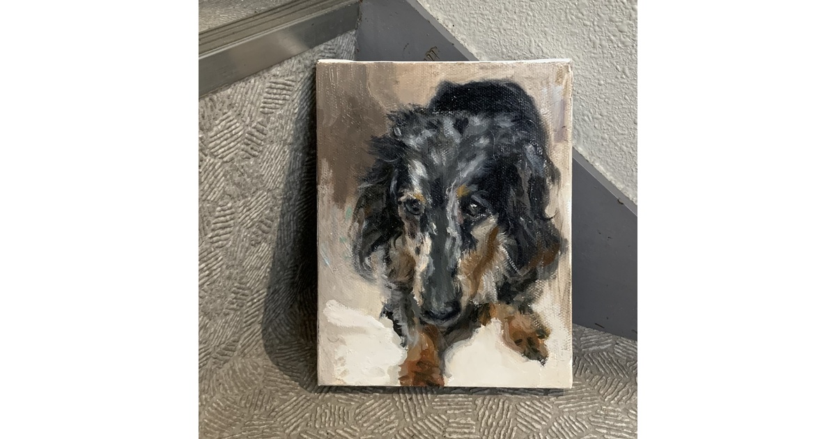 犬の絵　「深夜、とあるバーで」　原画 Amazon.co.jp: 小林永濯『春画 犬と女』浮世絵 アート 沢