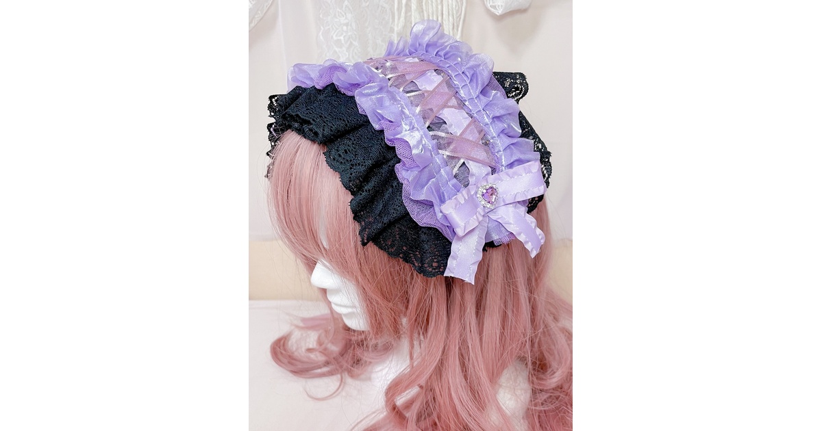 依頼品】黒×紫ヘッドドレス - あかのん工房 - BOOTH