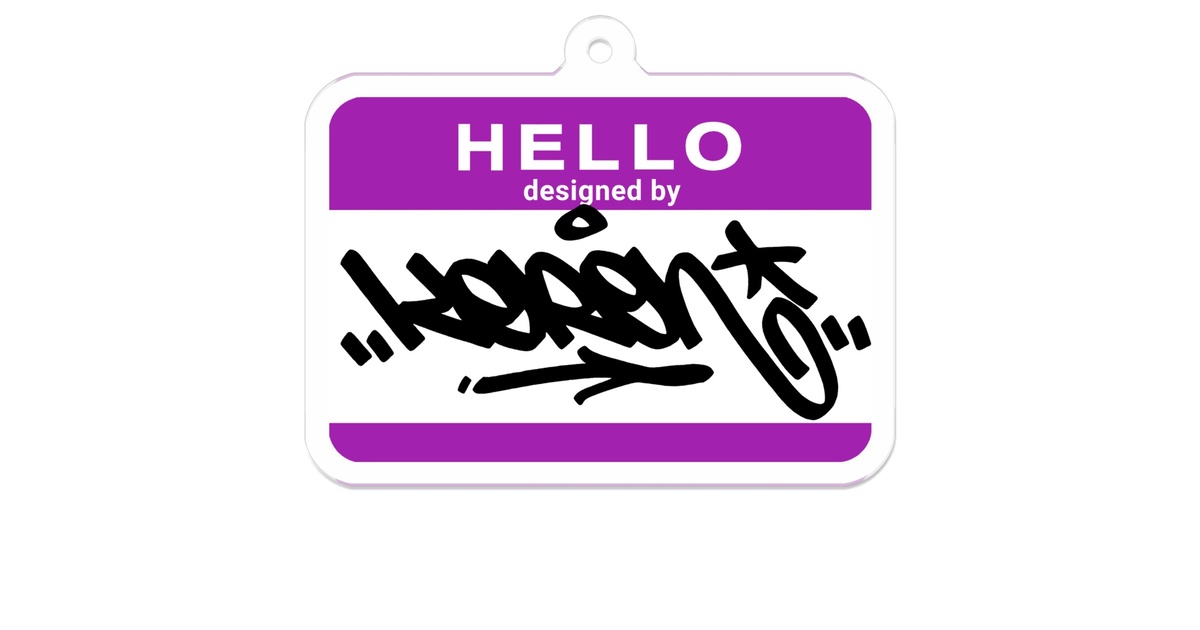 HELLOステッカー風タギングキーホルダー - 井ノ中第2製作所 - BOOTH
