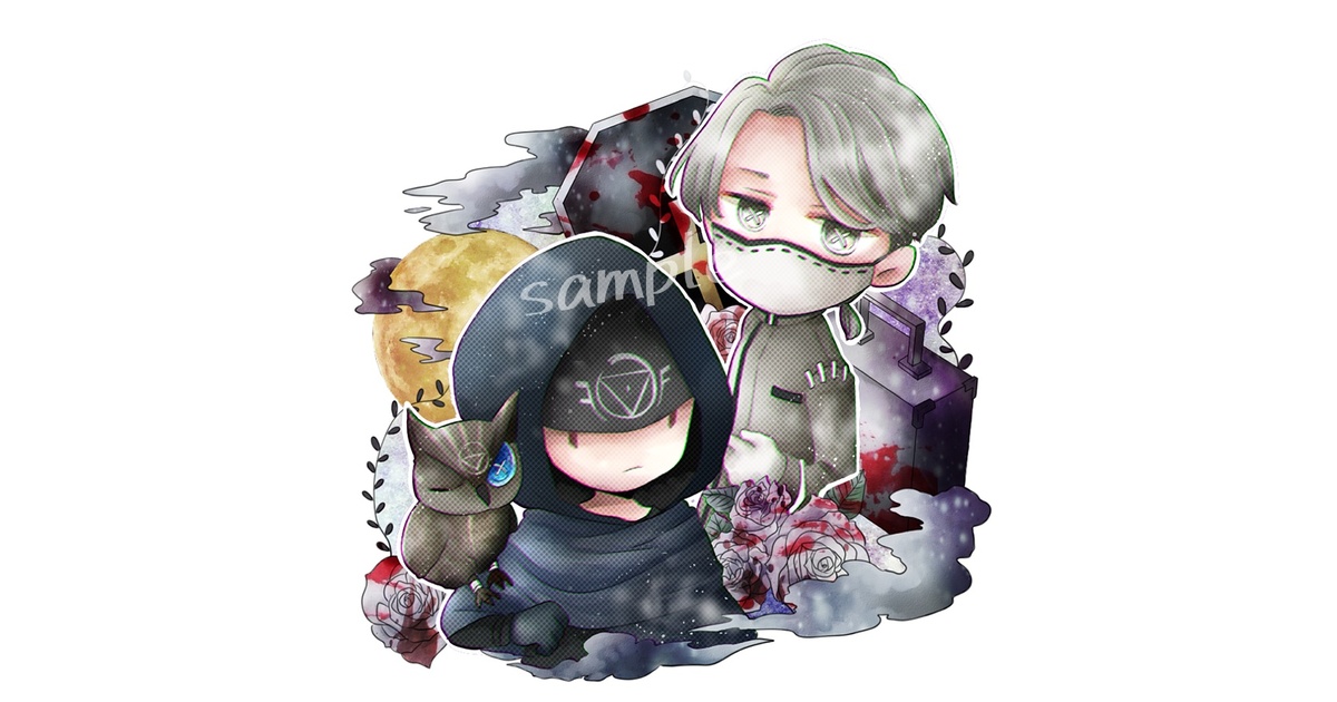 NEWモデル 第五人格】アクリルキーホルダー①【占い師＆納棺師】 orange - キーホルダー・アクリルキーホルダー