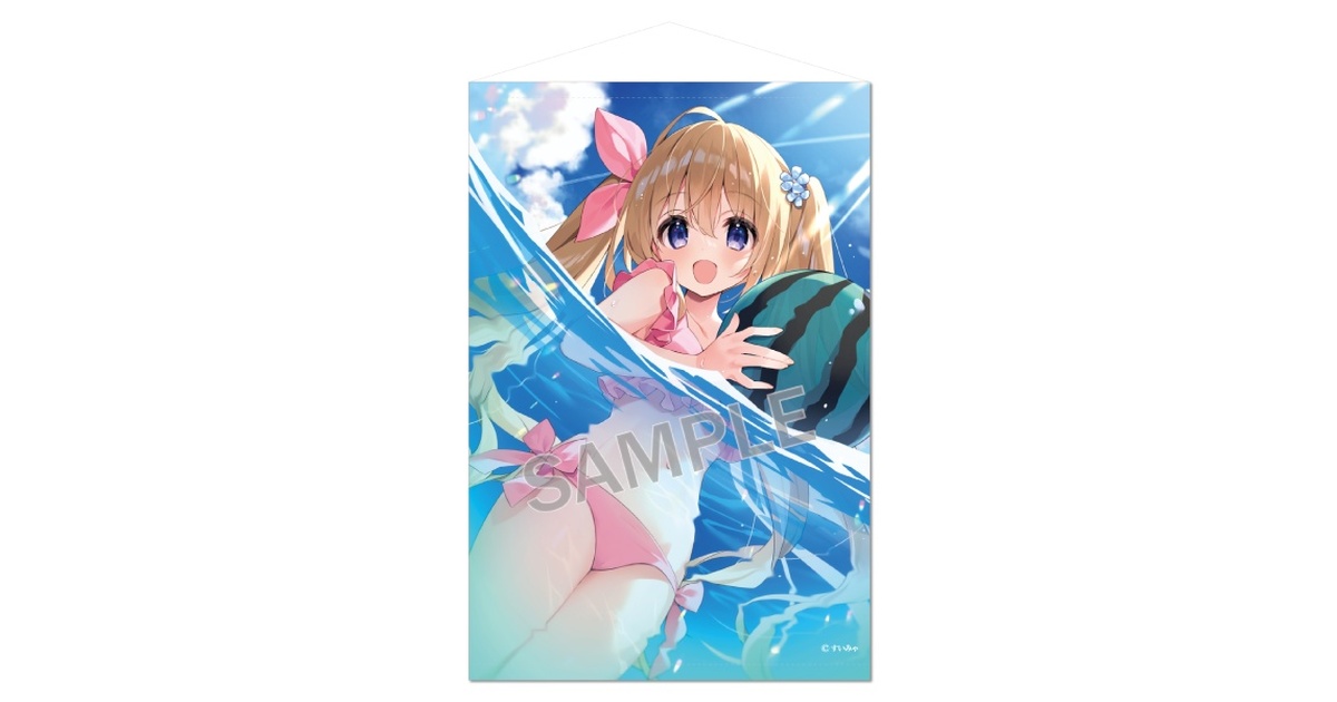 すいみゃ タペストリー アクア 白花ちゃん Extra Edition 新品 すいみゃ】B2タペストリー アクア 白花ちゃん - ブレンドリーム