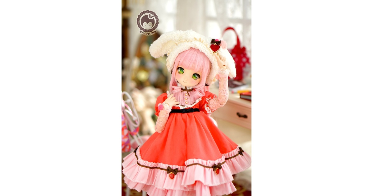 今話題のアイテムを MDD (S/M胸)可愛い苺うさぎのワンピース4点セット - 喵屋Mv+ その他