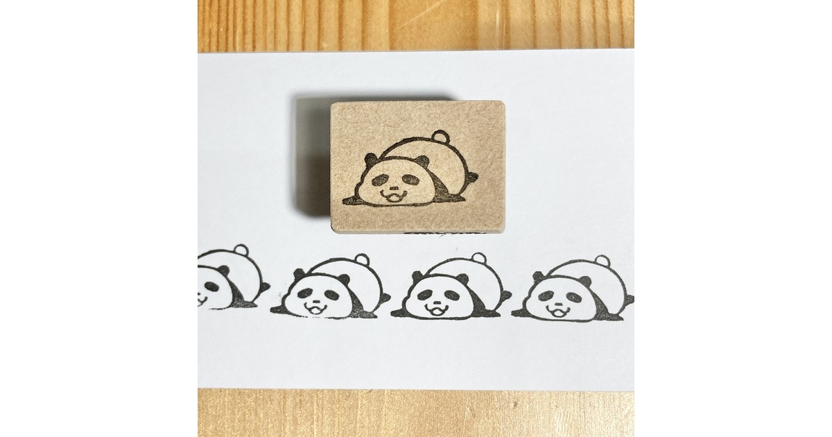訳ありsale】消しゴムはんこ☆thank you！BOX(パンダ)