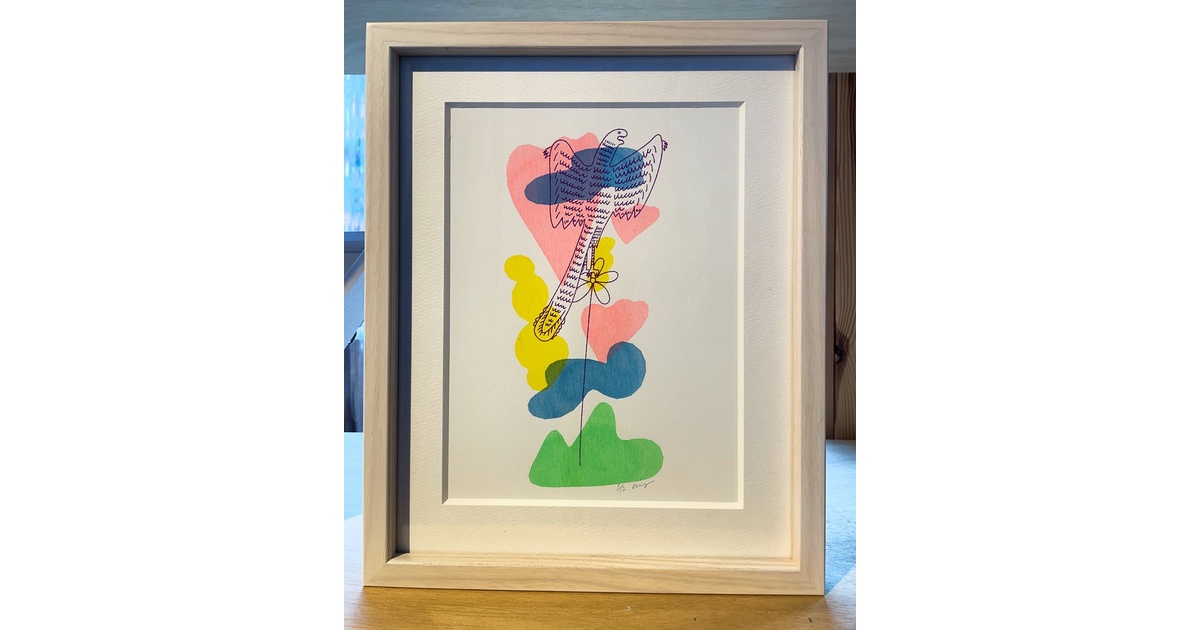 原画「始祖鳥」（シルクスクリーン）個展「版画のもと。」より