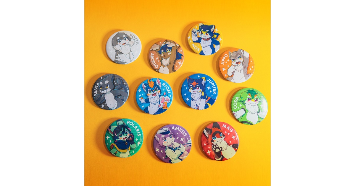 プロダクション体育館 キャラクター缶バッジ コンプリートセット