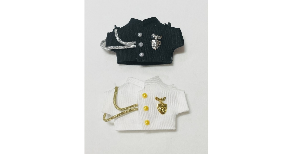 ぬい服：軍服(10cm・12cm・ちびぐるみ・にじぱぺ・ちみけも) 軍服(10cm・12cm・ちびぐるみ・にじぱぺっと・ちみけもますこっ