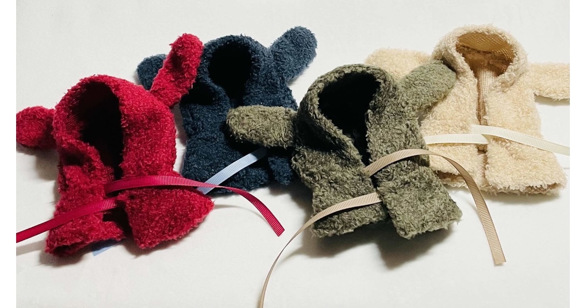 うさみみケープ(10cm・12cm・ちびぐるみ・にじぱぺっと・ちみけもます