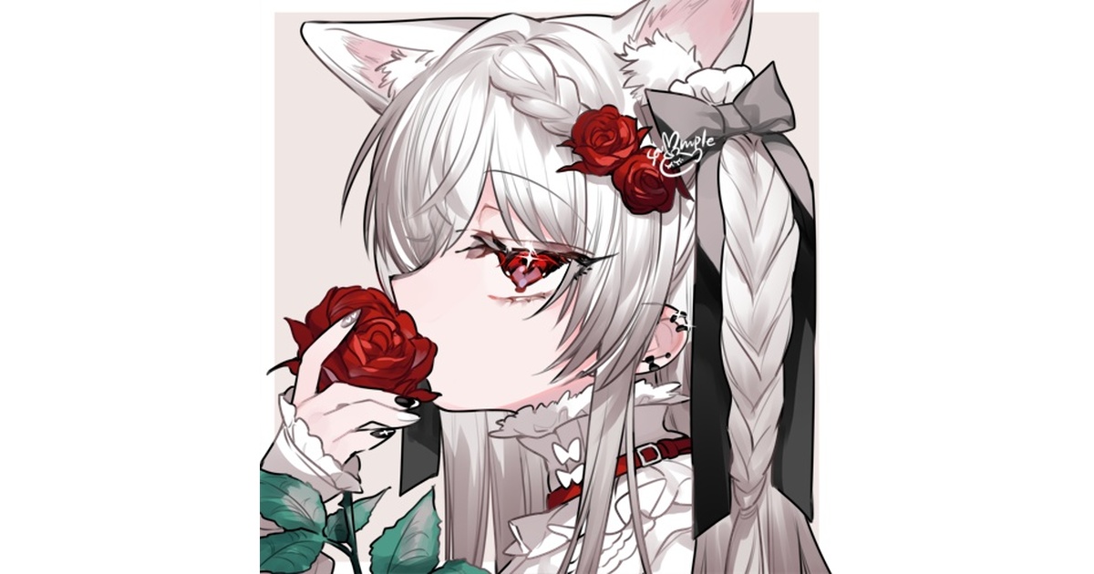 薔薇猫耳地雷ちゃんアイコン - 壽のおみせ - BOOTH