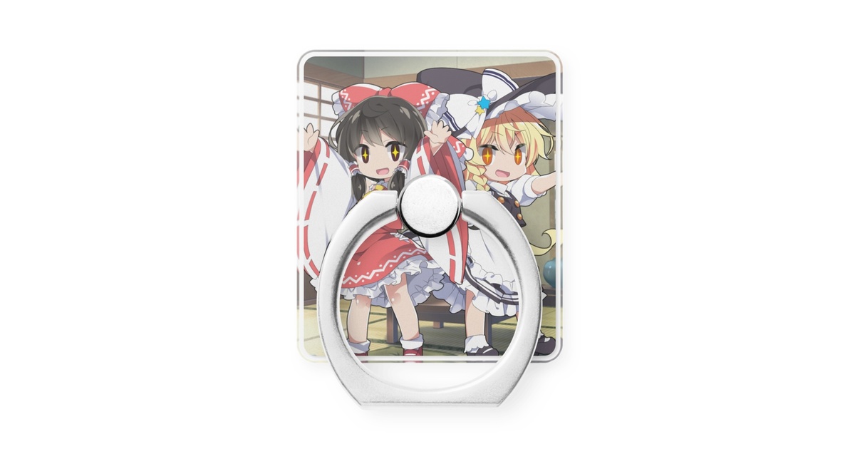 東方Project 霧雨魔理沙スマホリング 東方ミニキャラスマホリング】博麗霊夢＆霧雨魔理沙【二次創作