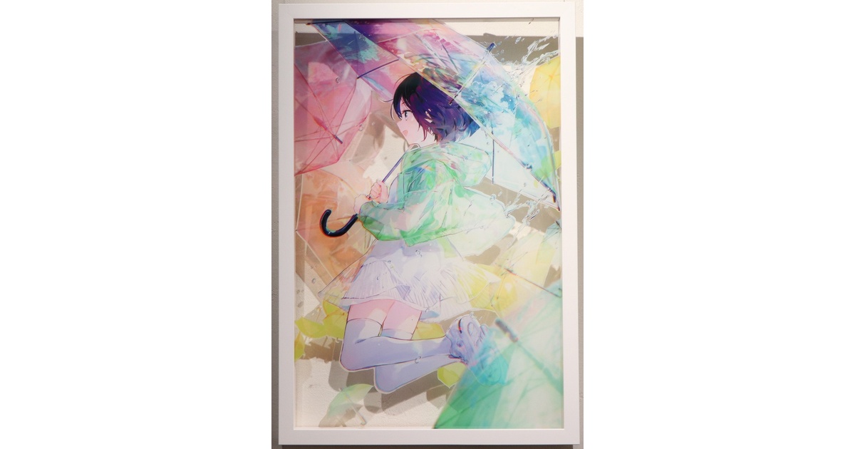 藤ちょこ 直筆サイン アクリルアート（クリア） 「雨のち晴れ」 d95110a1-9cef-4e61-9d57-