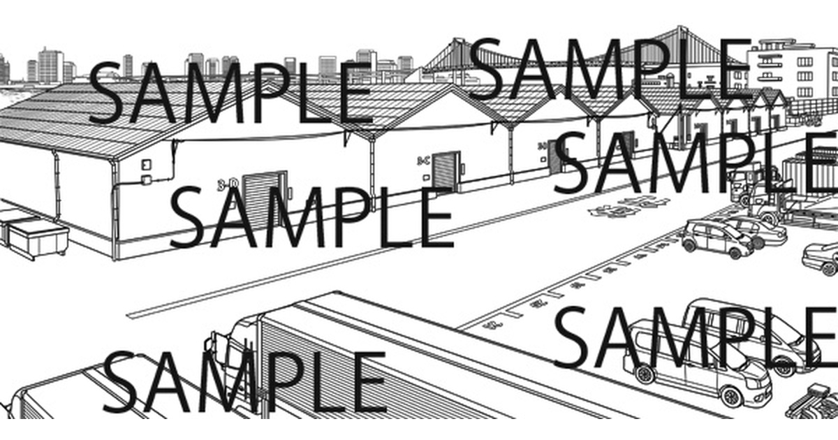 背景倉庫 漫画素材 漫画背景 倉庫群01 - alumin2 - BOOTH