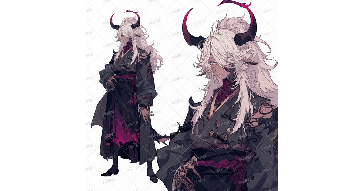 ◆獣人~角ある者◆手描きイラスト ファンタジーに必須！】獣人キャラクターを描いてみよう