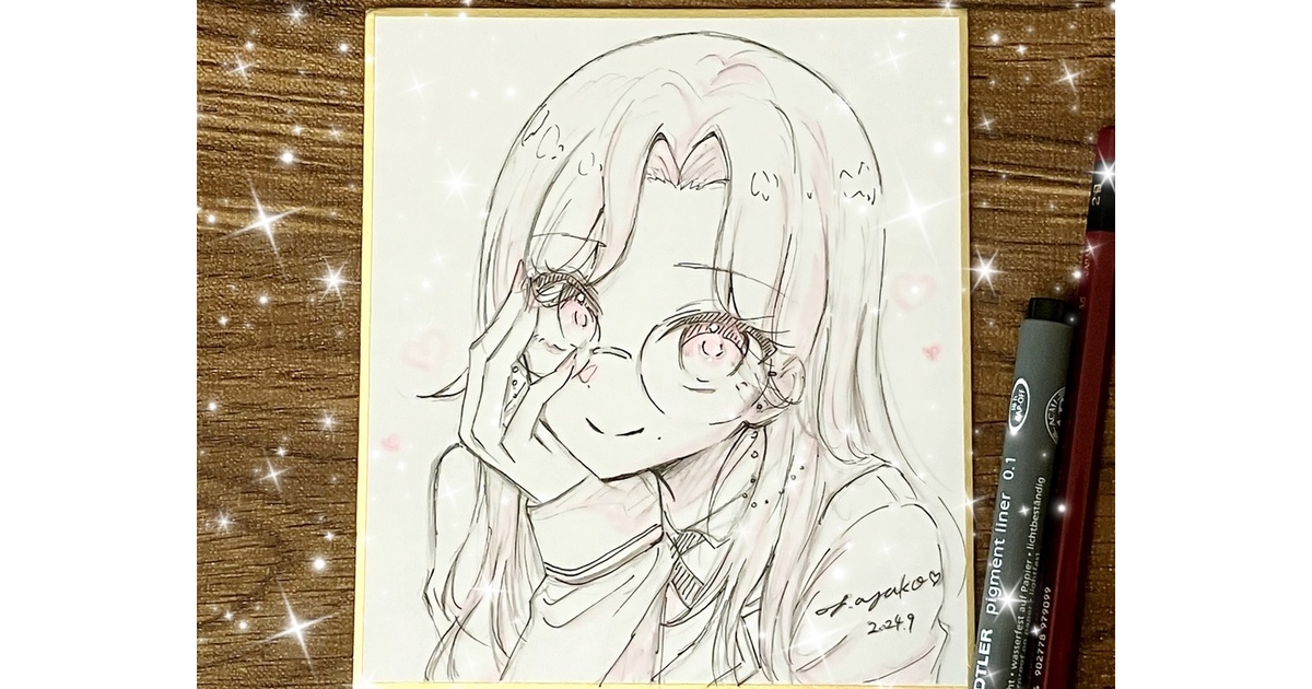 リクエスト受注生産】アナログ原画色紙単色カラー - yuno.ayakoの雑貨