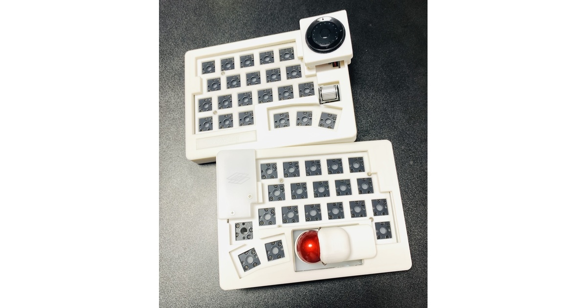 無線自作キーボードZonkey（マットホワイト）※roBa同様に使用できます！ 乾電池リポバッテリー両対応 無線キーボード Zonkey（マットホワイト