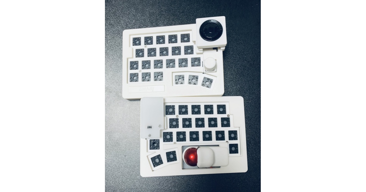トラックボールケース付きワイヤレスキーボード Zonkey Ver.2（完成品