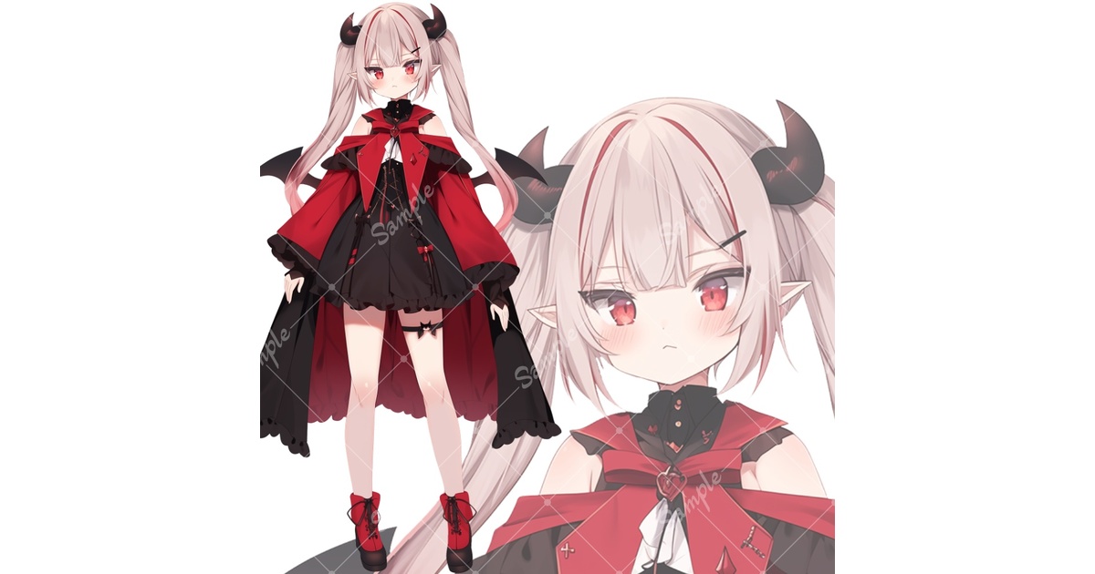 全身立ち絵素材39 ヴァンパイアの女の子 - tachie - BOOTH