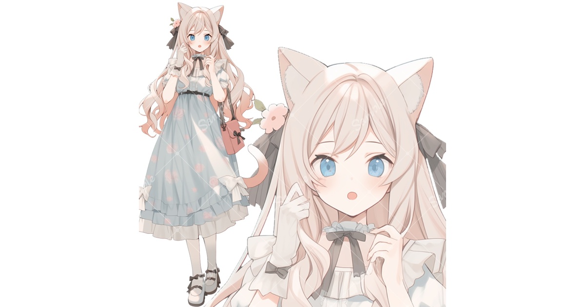全身立ち絵素材77 猫耳 女の子 - tachie - BOOTH