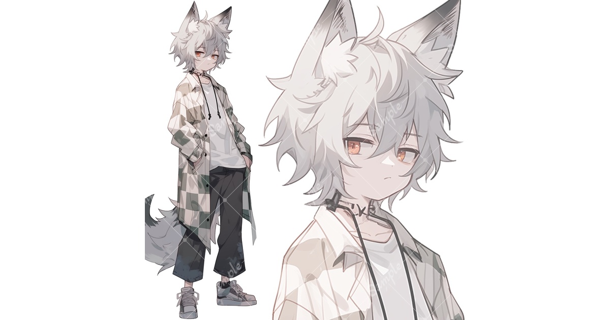 全身立ち絵素材124 狼耳の男の子 - tachie - BOOTH