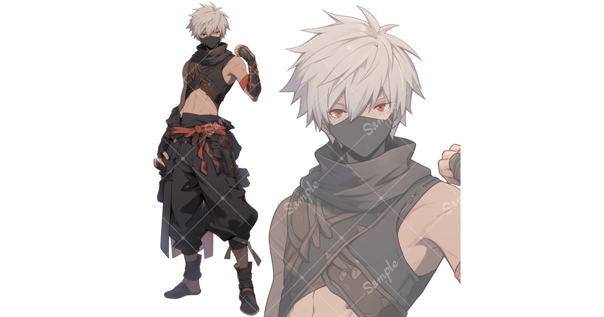 全身立ち絵素材165 忍者 男の子 - tachie - BOOTH