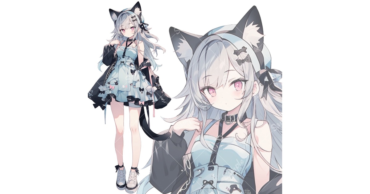 全身立ち絵素材212 猫耳 女の子 - tachie - BOOTH