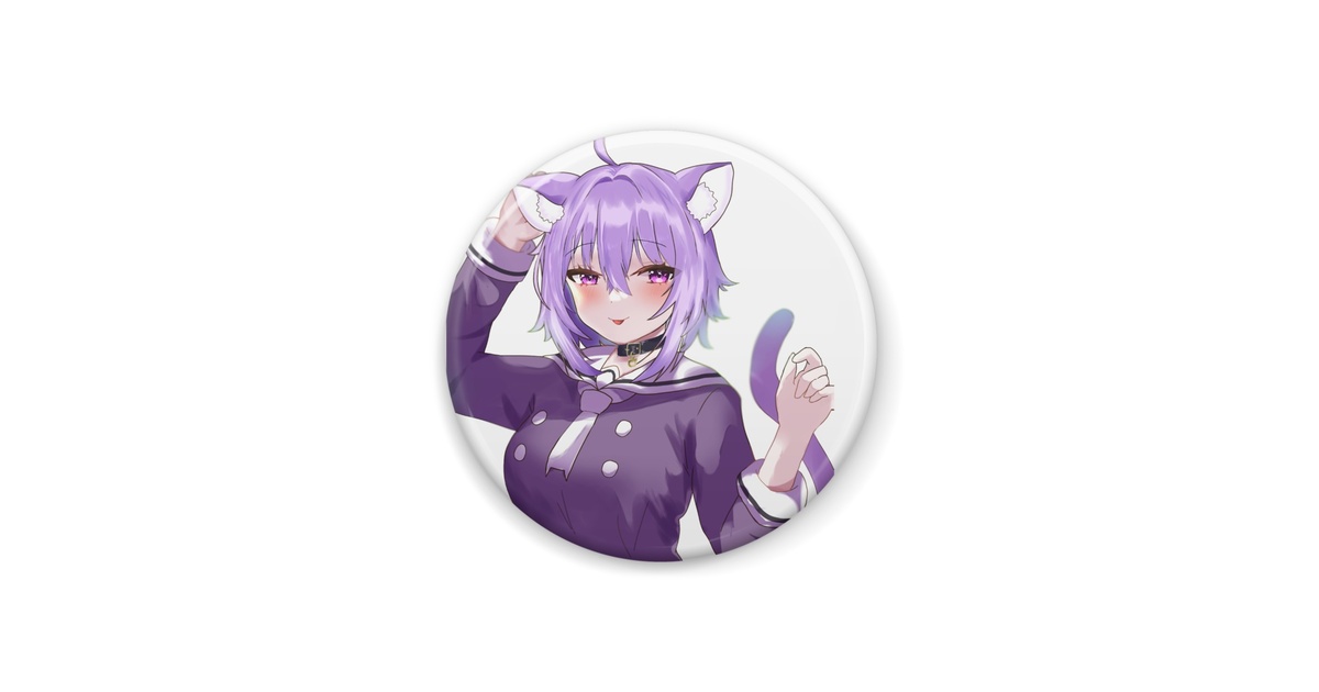 非公式】ホロライブ 猫又おかゆ風 缶バッジ - hiyorisnyanya - BOOTH