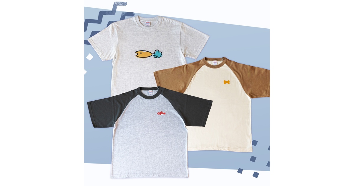 にんぎょTシャツ/さかなTシャツ/ほねTシャツ - もち山金魚 - BOOTH