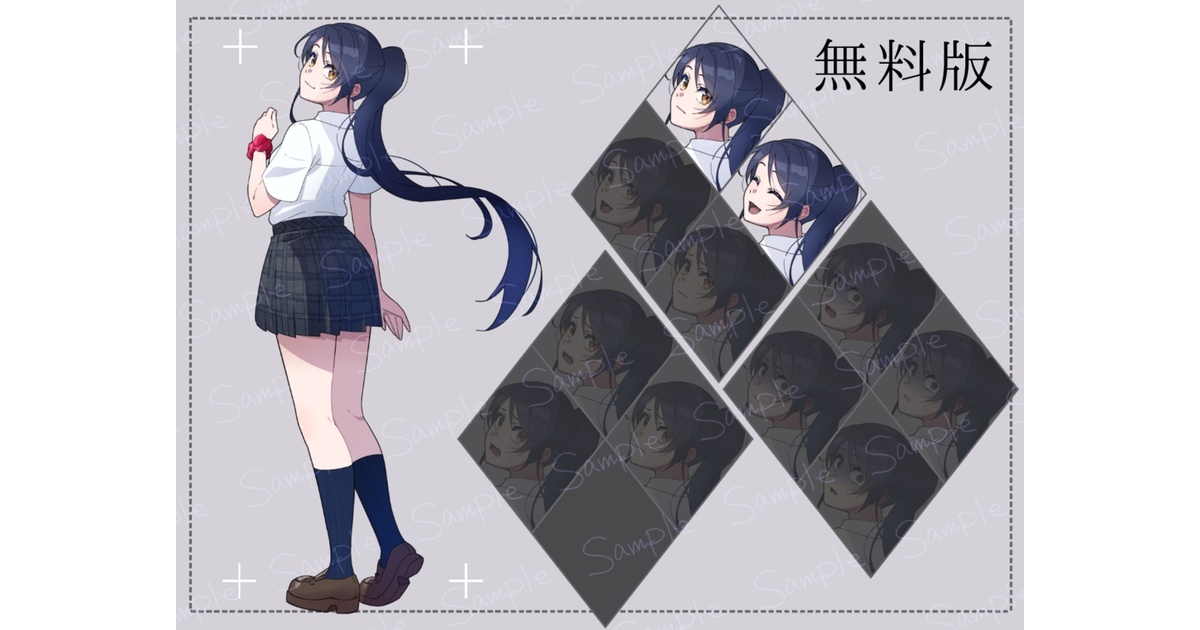 人物画 ポニーテールの女の子　としなりゆき 銀髪ポニーテールの女性イラスト - No: 26461489｜無料イラスト