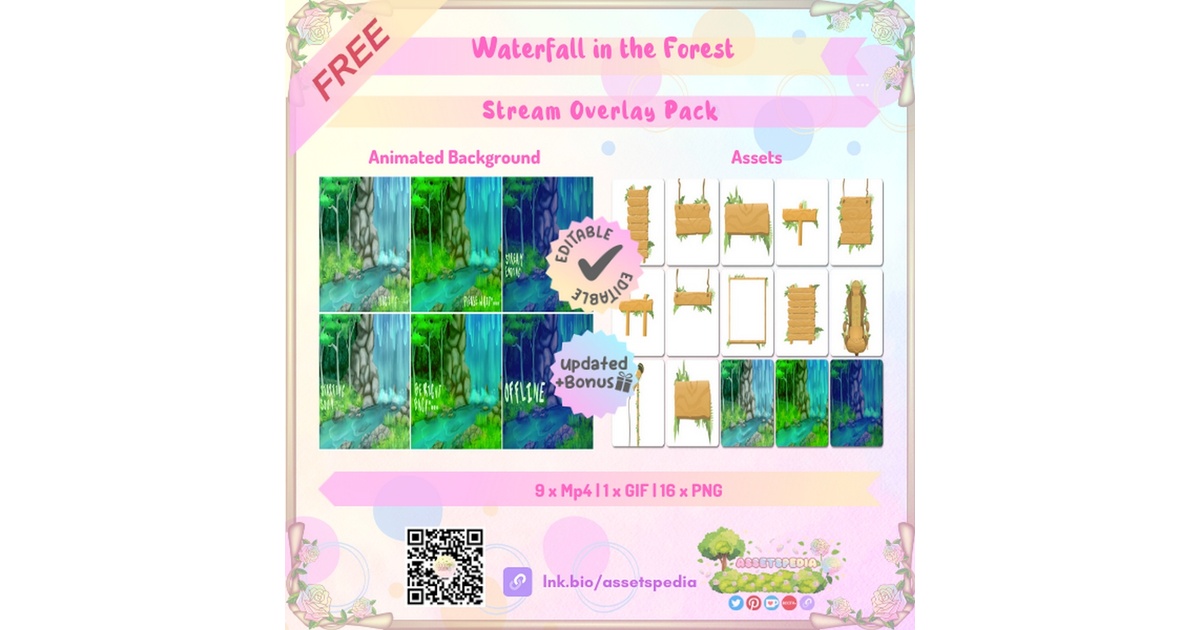 [F2U] Waterfall In the forest Overlay Pack - AssetsPedia