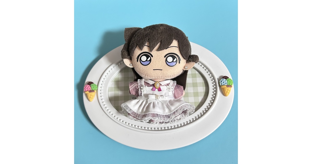 ぬいぐるみ 10cm ぬい服 ピンク メイド服 - jina's closet 𓂃